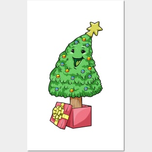 Christmas with Christmas tree & Gifts Posters and Art